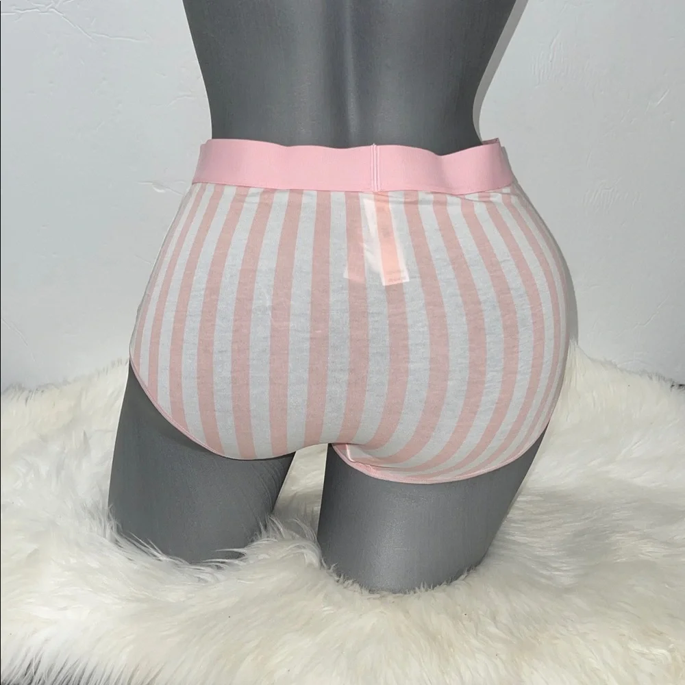 Victoria’s Secret Logo Cotton Shine Patch Modern Brief Panty Underwear. NWT